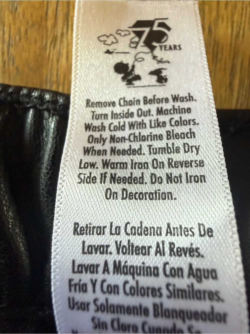 Snoopy & Woodstock Girls Justice Black Pleather Cargo Pants Size M (10)
